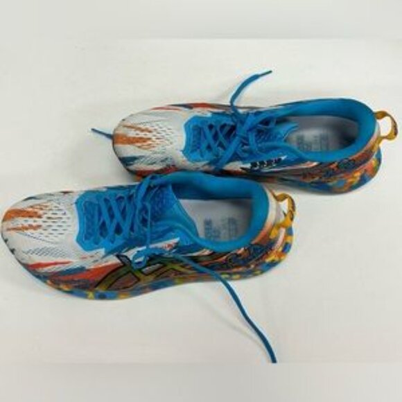ASICS GEL NIMBUS 23 DIGITAL AQUA/MARIGOLD MEN RUNNING SHOES IN SIZE 11 - Picture 4 of 4